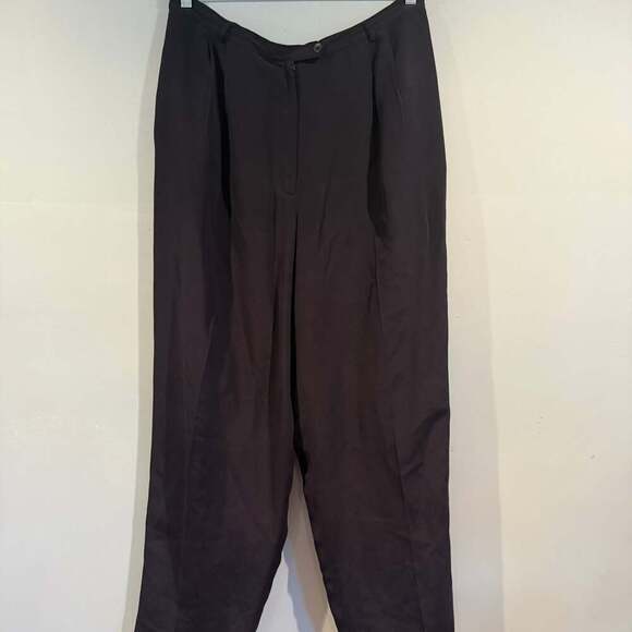 Talbots Navy 100% Silk Dress Pants - Picture 1 of 3